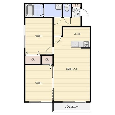 アビタ発寒Iの物件間取画像